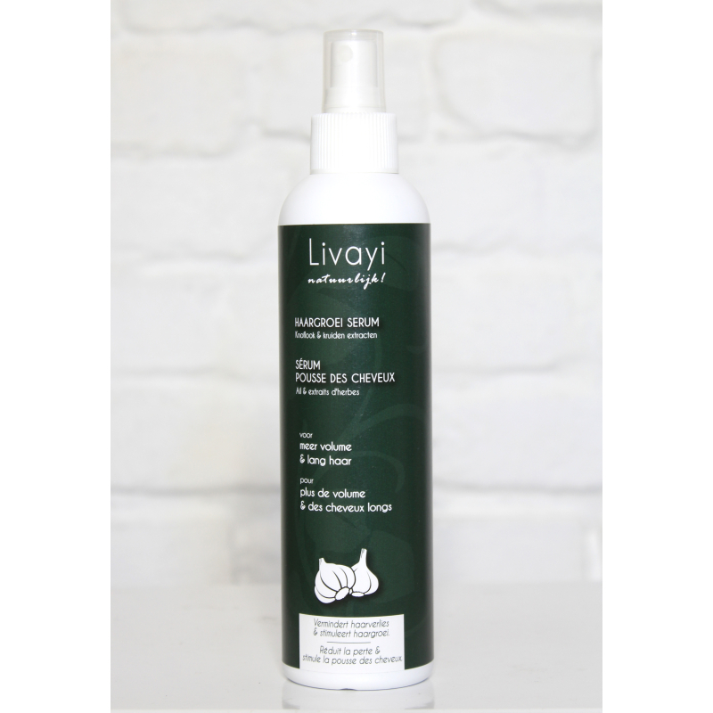 HAARGROEI SERUM MET KNOFLOOK & KRUIDEN (250ml) – INTENSIEVE STIMULERING & HERSTEL